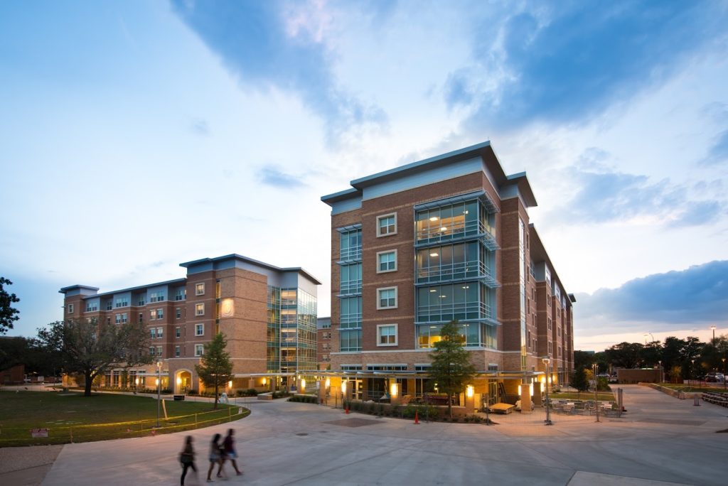 On-campus Residence Hall at Texas A&M University.