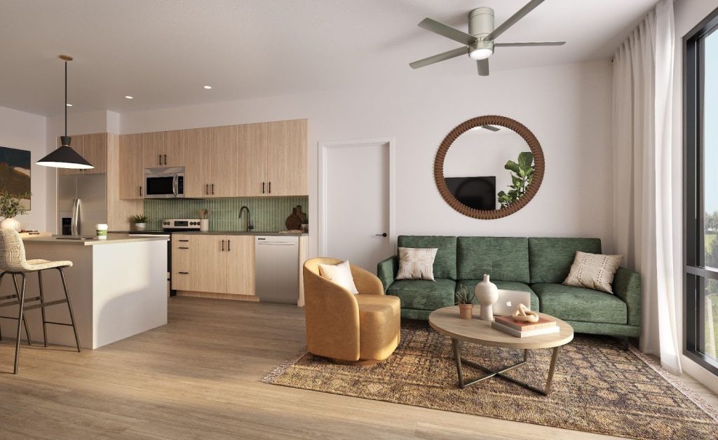 The Jay College Station apartment rendering opening in College Station in Fall 2027.