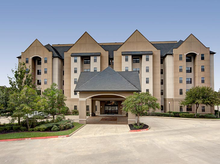 Front-view of The Callaway House in College Station.