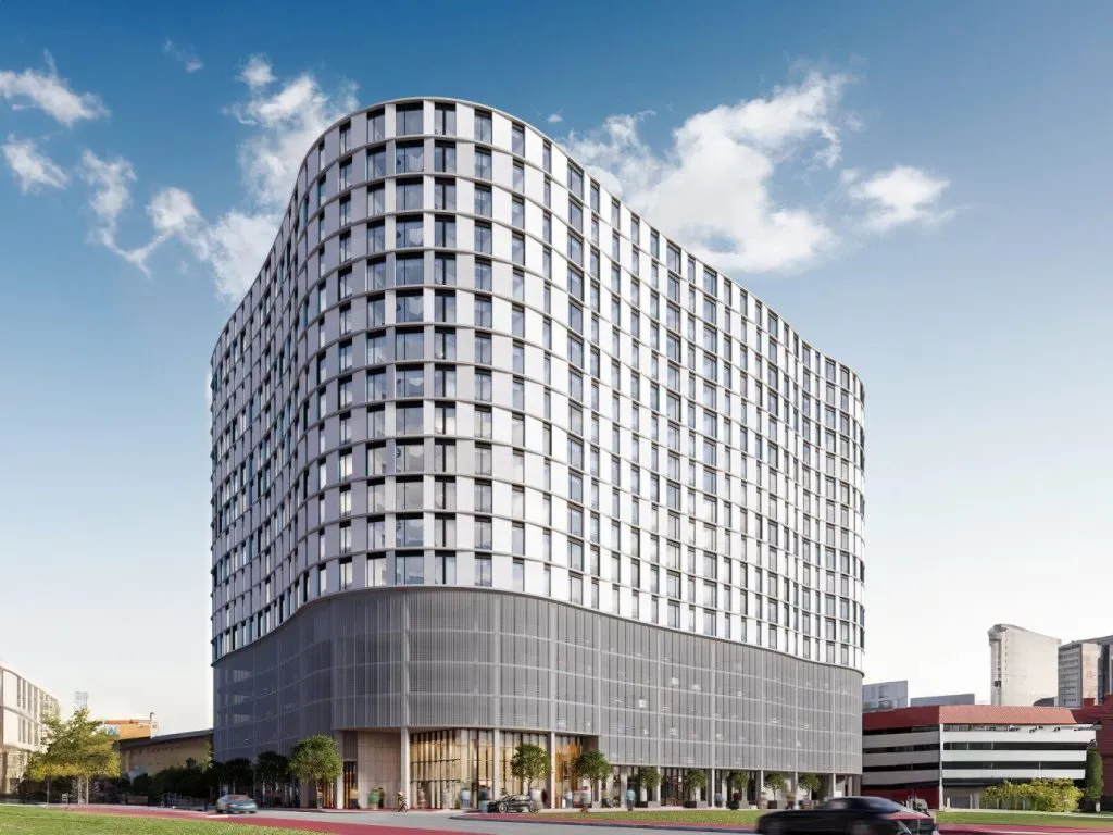 Exterior rendering of The Rev Northgate in College Station.