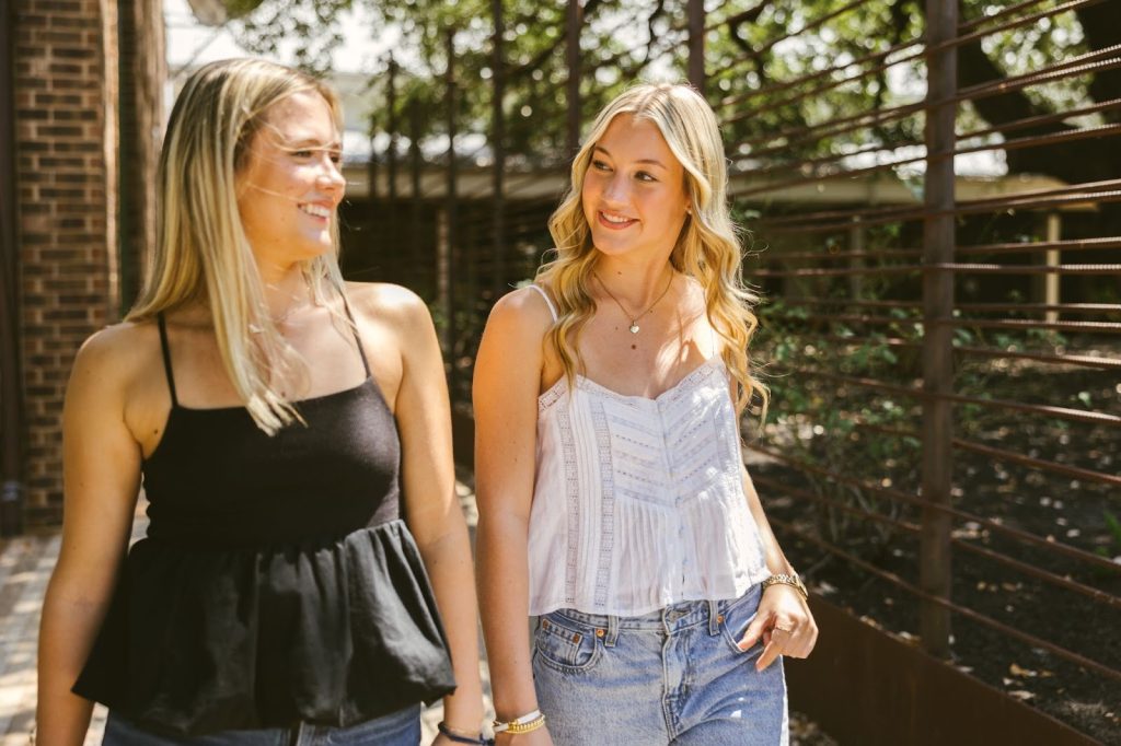 Texas A&M students walk off-campus around College Station.
