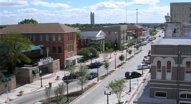 Downtown Bryan near College Station is home to many Texas A&M students.