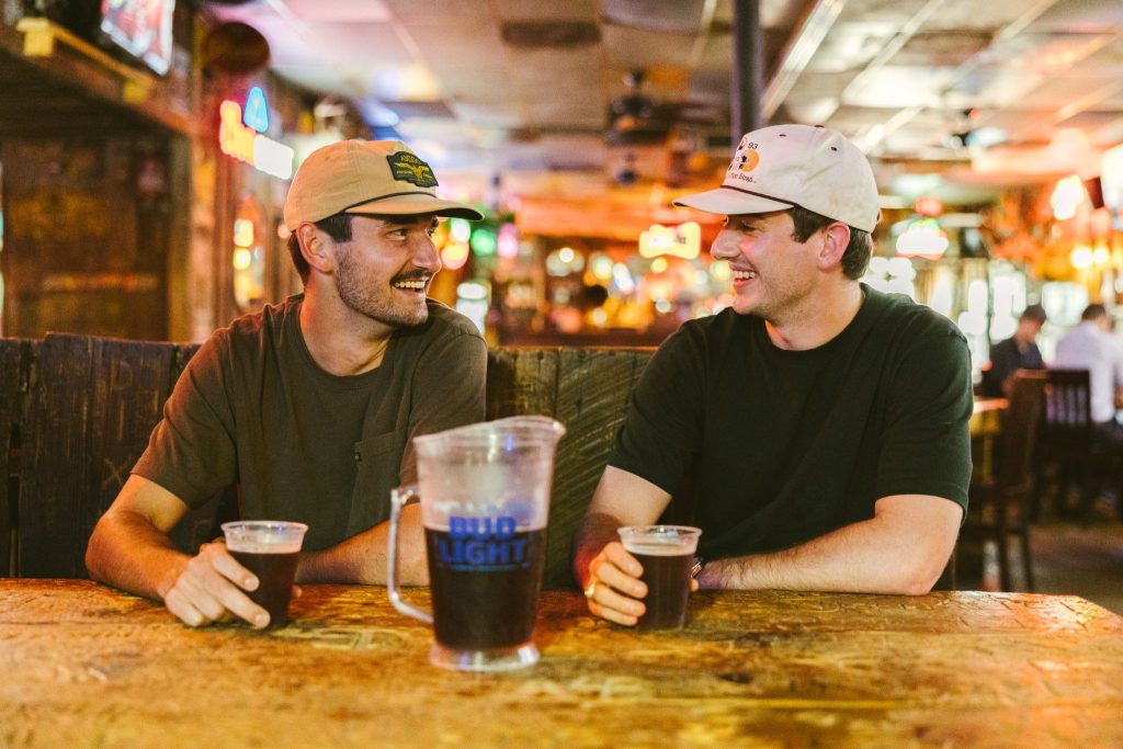 Texas A&M students hang out off-campus in College Station.