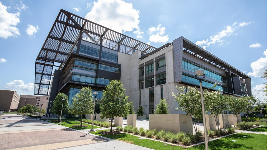 Exterior view of the Zachry Engineering Education Complex on Texas A&M campus.