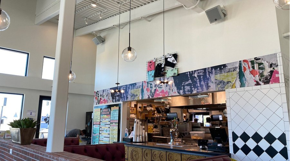 Inside view of Burger Mojo in College Station.