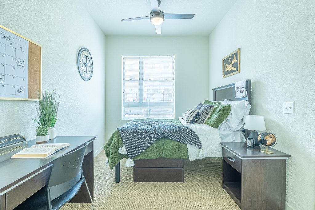 Inside the student apartment at The Stack in College Station.