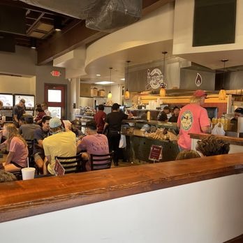 Fuego Tortilla Grill has an open kitchen design that can be viewed from the main dining area.