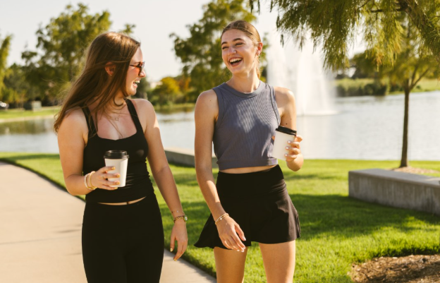 Texas A&M students walk together on campus in College Station. 