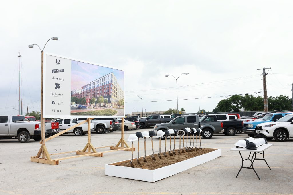 Groundbreaking construction at The Jay in College Station near TAMU.